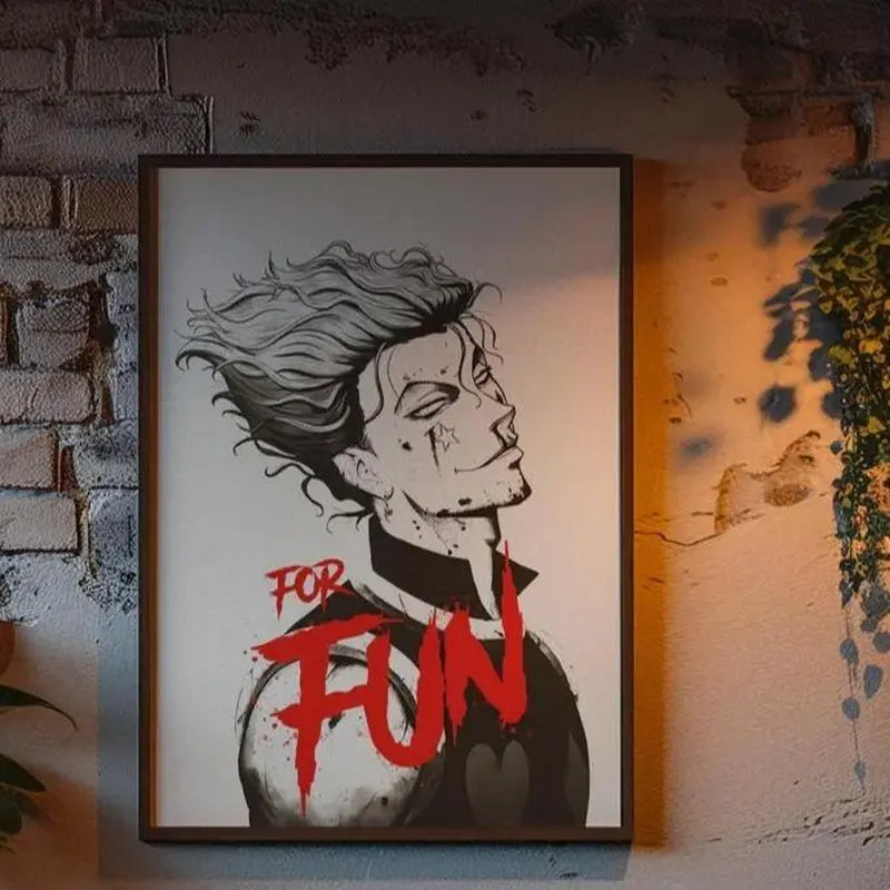 Hunter X Hunter Anime Poster - Hxh Gon Killua Poster - Hxh Poster - Hxh Anime Poster - Hunter X Hunter Wall Art - Hxh Print - Hisoka -Leoriono Frameless