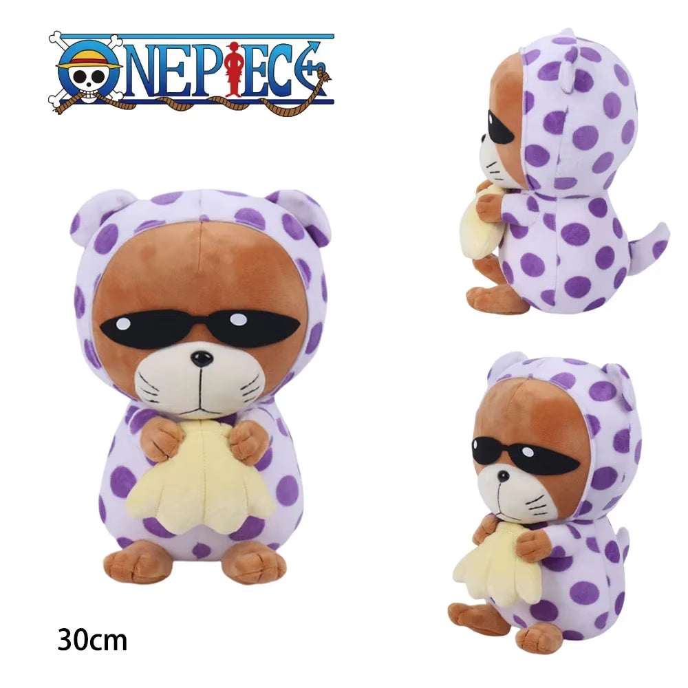 One Piece Laboon Plush Toy Pendant Raab Anime Whale Marine Animal Soft Stuffed Doll Keychain Accessories Birthday Gift