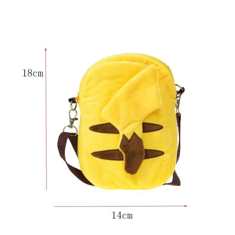 Gengar Mimikyu Snorlax Rowlet Lucario Charmander Plush Backpack Pokemon Anime Shoulder Bag Doll Toys