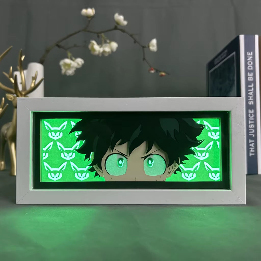 Anime Decoration Light Box My Hero Academia Bedroom Decor Manga Papercut Lamp for Children'S Room Izuku Lightbox Gaming Lighting