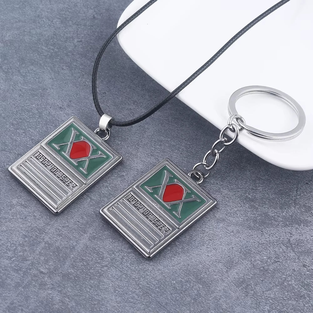 Anime Hunter X Hunter Keychain License Card Metal Badge Pendant Key Chain Holder Men Gift Jewelry Choker Chaveiro Pendant