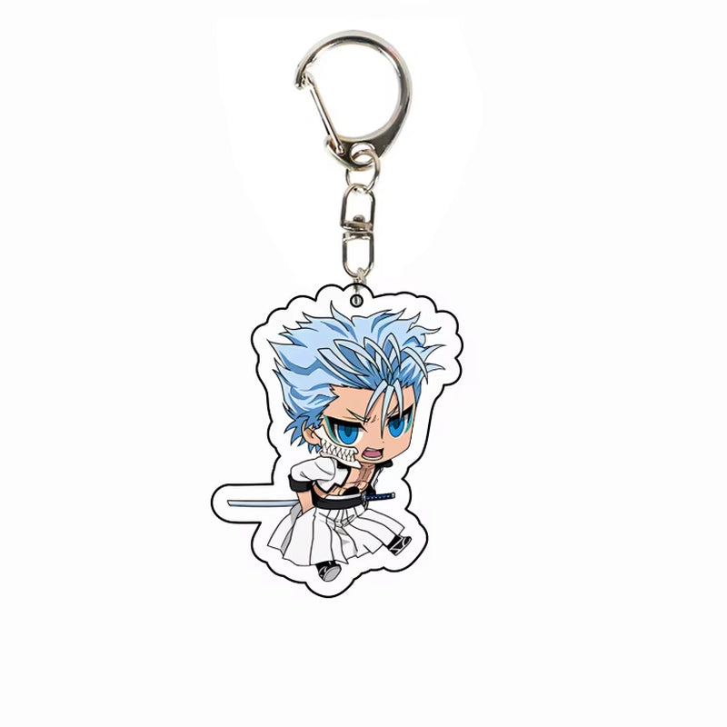 Anime BLEACH Acrylic Pendant Kurosaki Ichigo Keychain Japan Manga Key Ring Bag Backpack Key Chain Cosplay Toy Keyring ACG Goods
