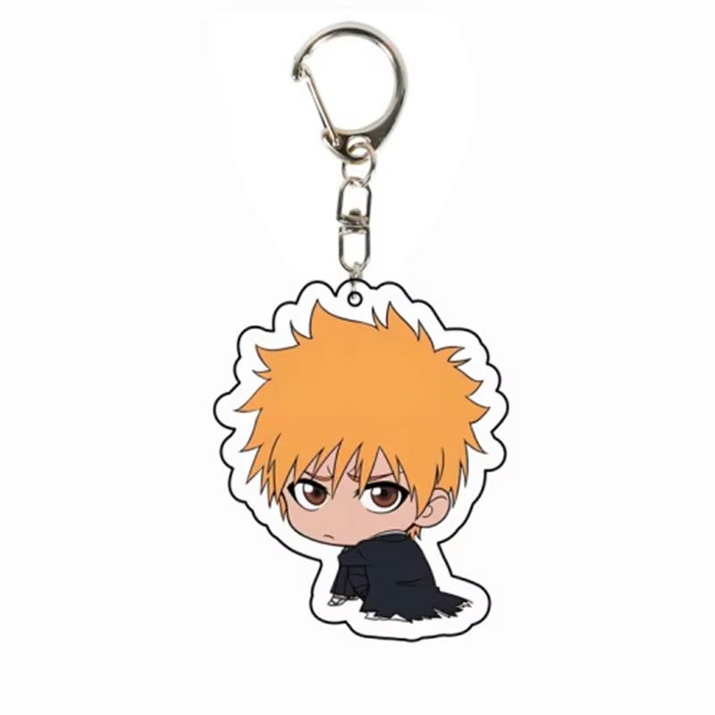 Anime BLEACH Acrylic Pendant Kurosaki Ichigo Keychain Japan Manga Key Ring Bag Backpack Key Chain Cosplay Toy Keyring ACG Goods