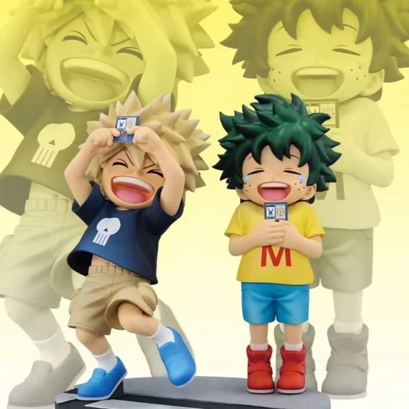 My Hero Academia Midoriya Izuku Bakugou Katsuki Cute Childhood Anime Figure Model Toys Ornament Boys Birthday Gifts