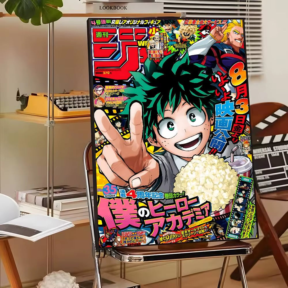 My Hero A-Academia Deku Classic Movie Poster Canvas HD Aesthetic Printing Paper Wall Art for Living Room Bar Fashion Home Decor