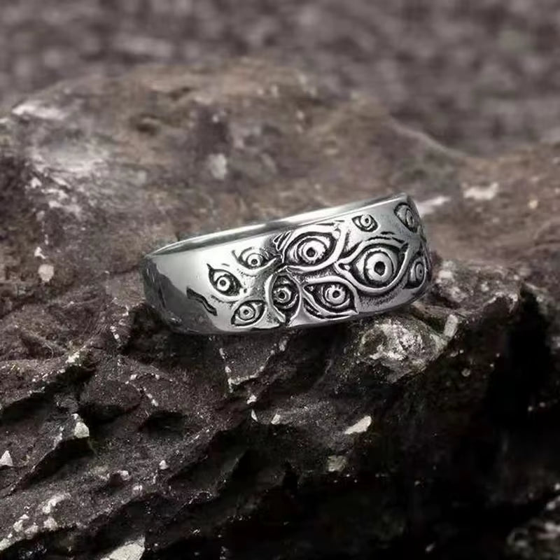 Anime Jujutsu Kaisen Ring Unisex Black Dead Eye Ring Cosplay Fashion Personality Jewelry Accessories Gift