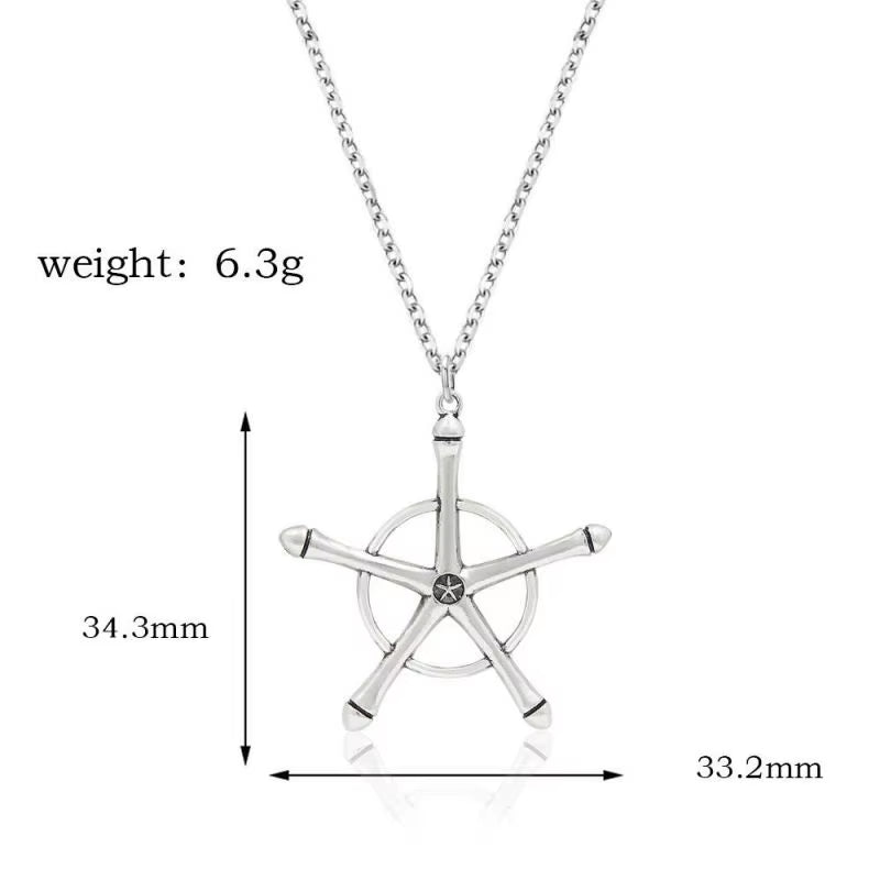 Anime Bleach Necklace Quincy Ishida Uryuu Ginrei Gojiaku Amulet Metal Pendant Necklace Cosplay Party Jewelry Gift