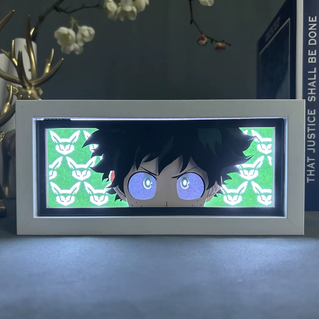 Anime Decoration Light Box My Hero Academia Bedroom Decor Manga Papercut Lamp for Children'S Room Izuku Lightbox Gaming Lighting