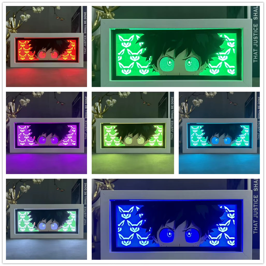 Anime Decoration Light Box My Hero Academia Bedroom Decor Manga Papercut Lamp for Children'S Room Izuku Lightbox Gaming Lighting