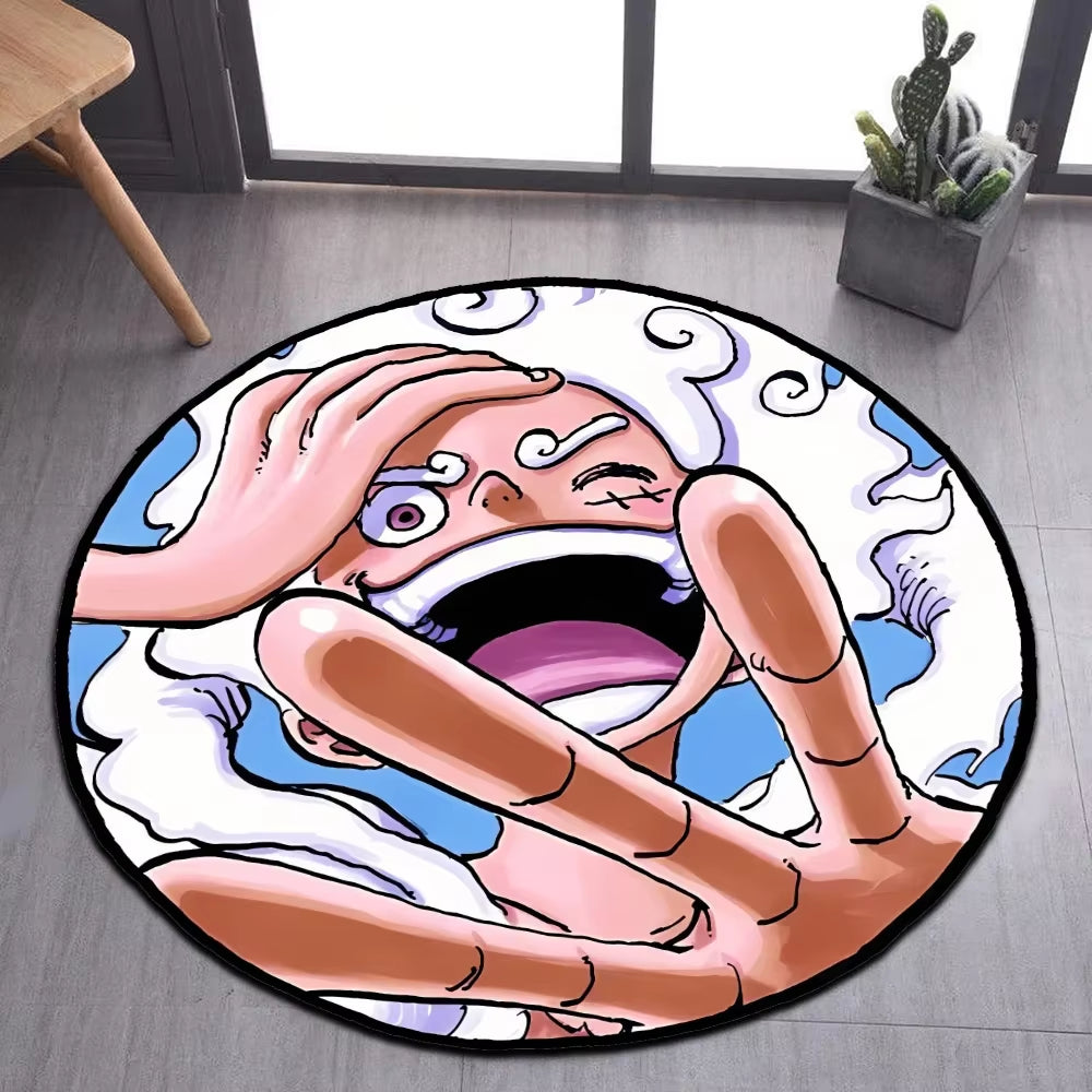 One Piece Anime Rug Luffy Figure Popular Style Customize Cartoon Rug Handmade Carpet Area Rug Pet Mat for Home Decor