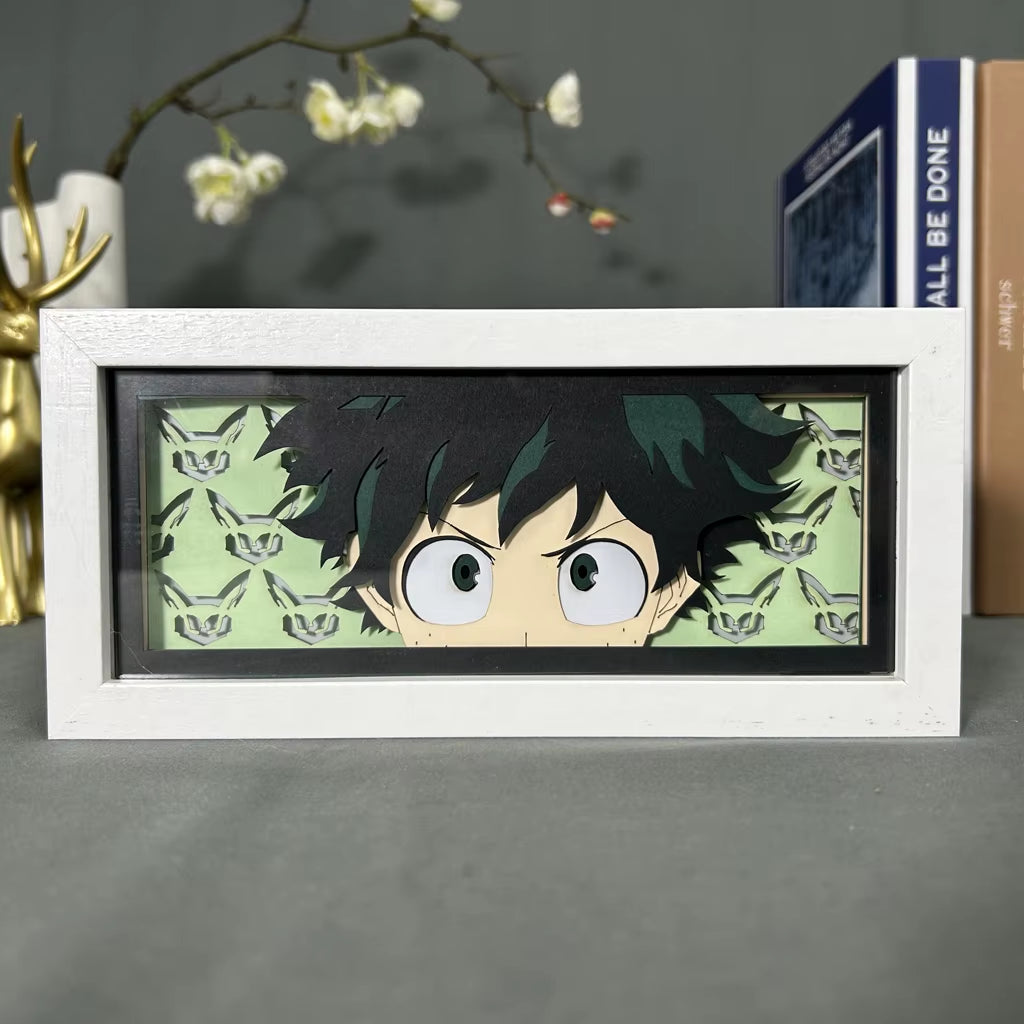 Anime Decoration Light Box My Hero Academia Bedroom Decor Manga Papercut Lamp for Children'S Room Izuku Lightbox Gaming Lighting