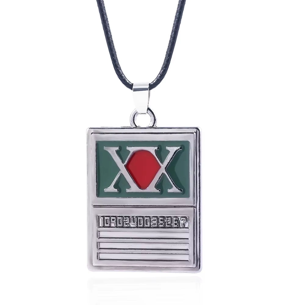 Anime Hunter X Hunter Keychain License Card Metal Badge Pendant Key Chain Holder Men Gift Jewelry Choker Chaveiro Pendant