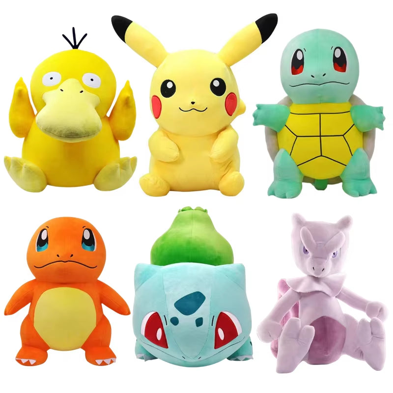 Anime Pokemon Plush Toys Charmander Bulbasaur Squirtle Pikachu Plush Stuffed Animal Toy Pokemon Doll Kids Gift