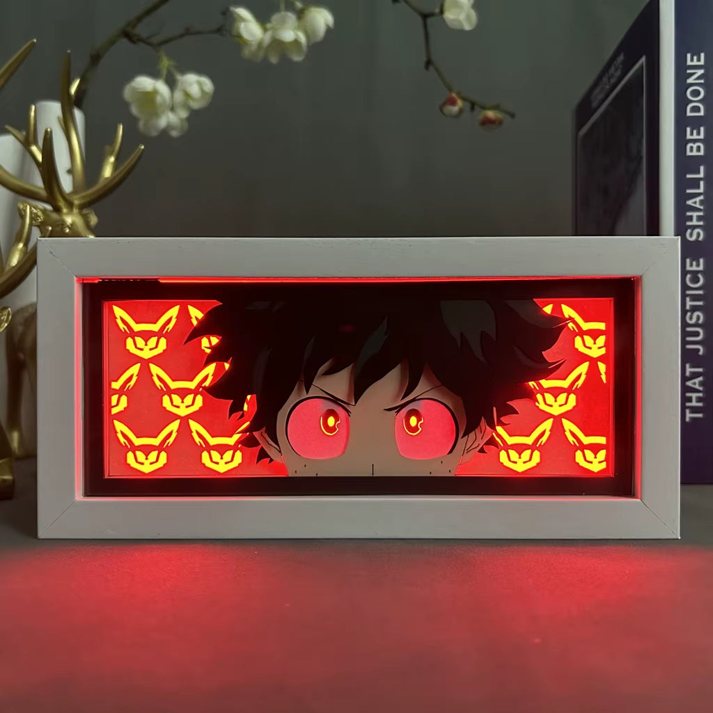Anime Decoration Light Box My Hero Academia Bedroom Decor Manga Papercut Lamp for Children'S Room Izuku Lightbox Gaming Lighting