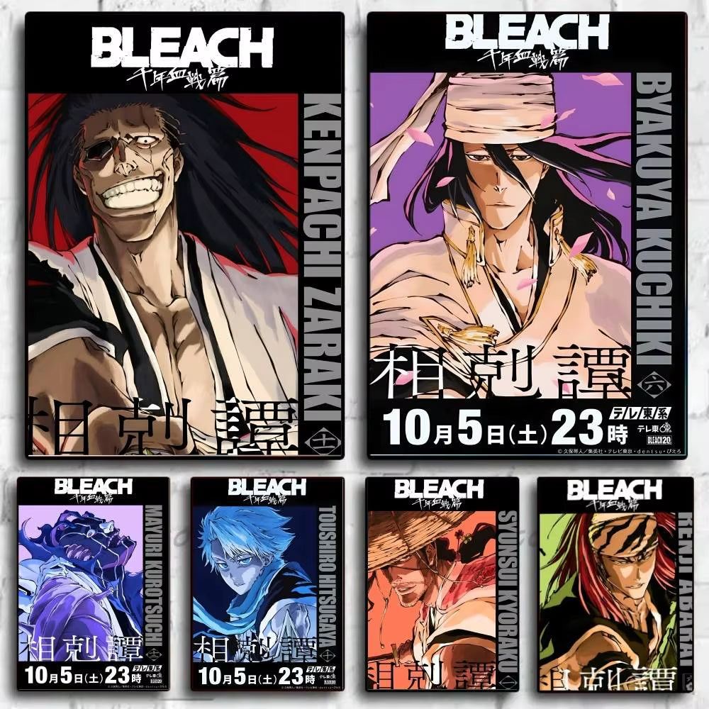 1PC Anime Bleach Poster Self-Adhesive Art Waterproof Paper Sticker Coffee House Bar Room Wall Decor