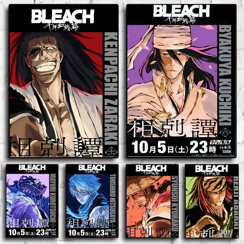 1PC Anime Bleach Poster Self-Adhesive Art Waterproof Paper Sticker Coffee House Bar Room Wall Decor