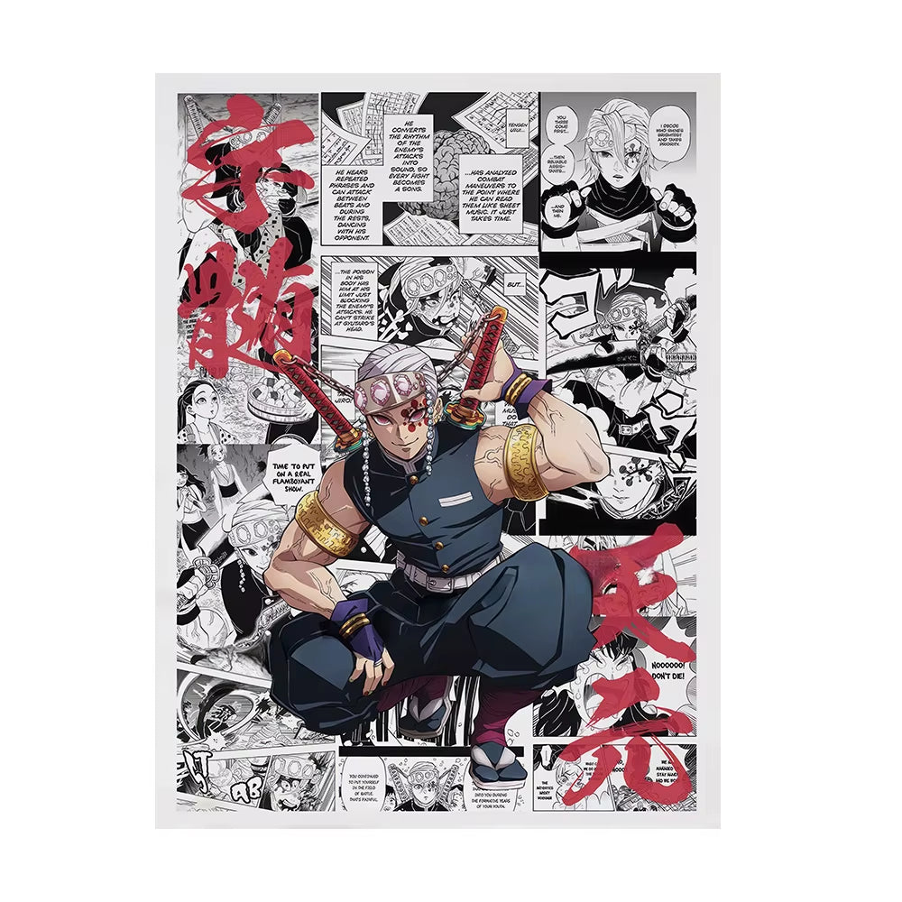 Demon Slayer Wall Art Poster Demon Slayer Canvas Art Prints Demon Slayer Wall Decor Picture Demon Slayer Canvas Painting