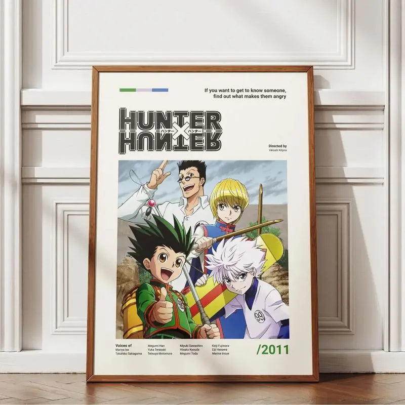 Hunter X Hunter Anime Poster - Hxh Gon Killua Poster - Hxh Poster - Hxh Anime Poster - Hunter X Hunter Wall Art - Hxh Print - Hisoka -Leoriono Frameless