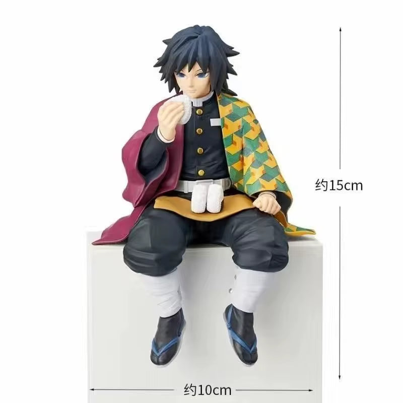 Kimetsu No Yaiba - Rice Ball Tanjiro Nezuko Zenitsu Decorations for Desktop PC Case and Car Anime Figure Model Doll Toy Gift