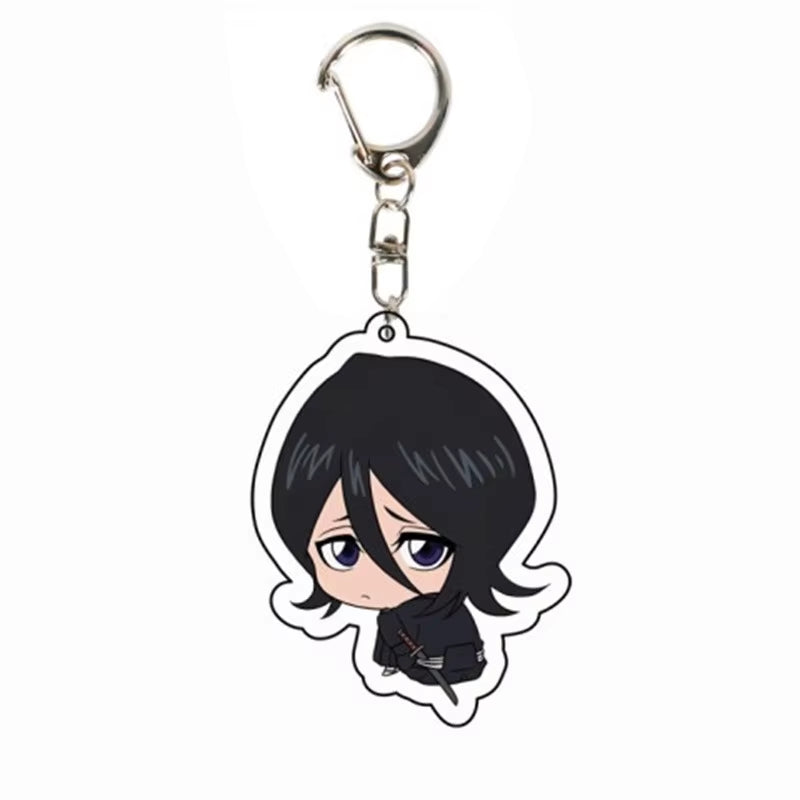 Anime BLEACH Acrylic Pendant Kurosaki Ichigo Keychain Japan Manga Key Ring Bag Backpack Key Chain Cosplay Toy Keyring ACG Goods