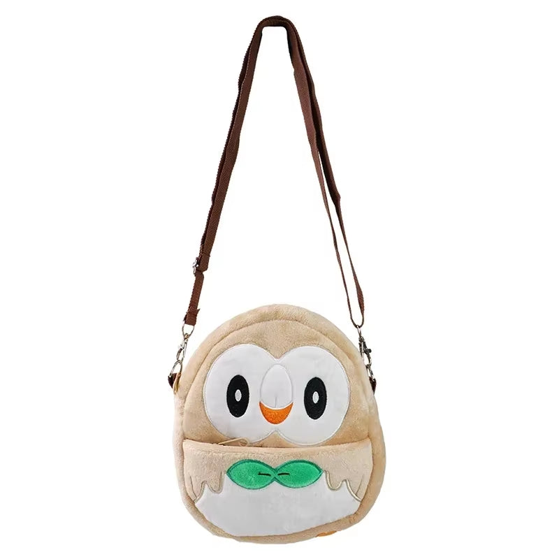 Gengar Mimikyu Snorlax Rowlet Lucario Charmander Plush Backpack Pokemon Anime Shoulder Bag Doll Toys