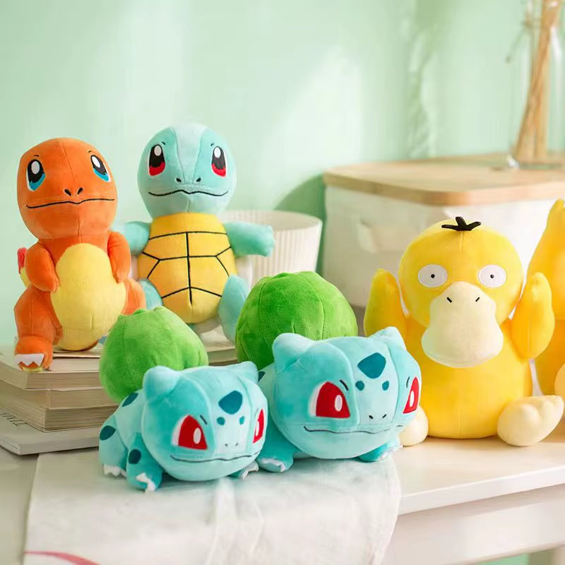 Anime Pokemon Plush Toys Charmander Bulbasaur Squirtle Pikachu Plush Stuffed Animal Toy Pokemon Doll Kids Gift