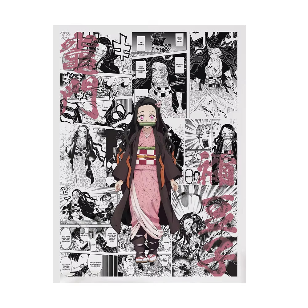 Demon Slayer Wall Art Poster Demon Slayer Canvas Art Prints Demon Slayer Wall Decor Picture Demon Slayer Canvas Painting