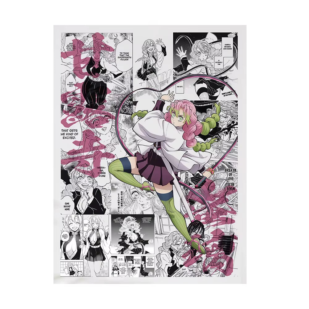 Demon Slayer Wall Art Poster Demon Slayer Canvas Art Prints Demon Slayer Wall Decor Picture Demon Slayer Canvas Painting