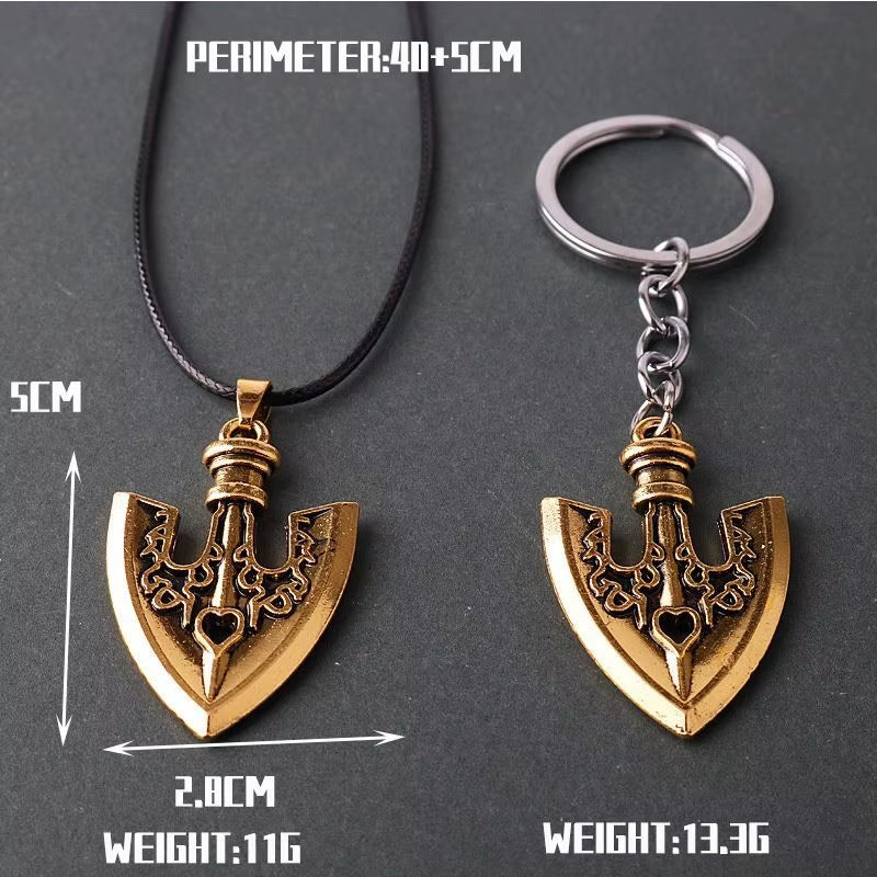 Anime JOJOS BIZARRE ADVENTURE Necklace Kujo Jotaro Arrow Metal Pendant Chain Choker Necklaces Charm Gifts Jewelry