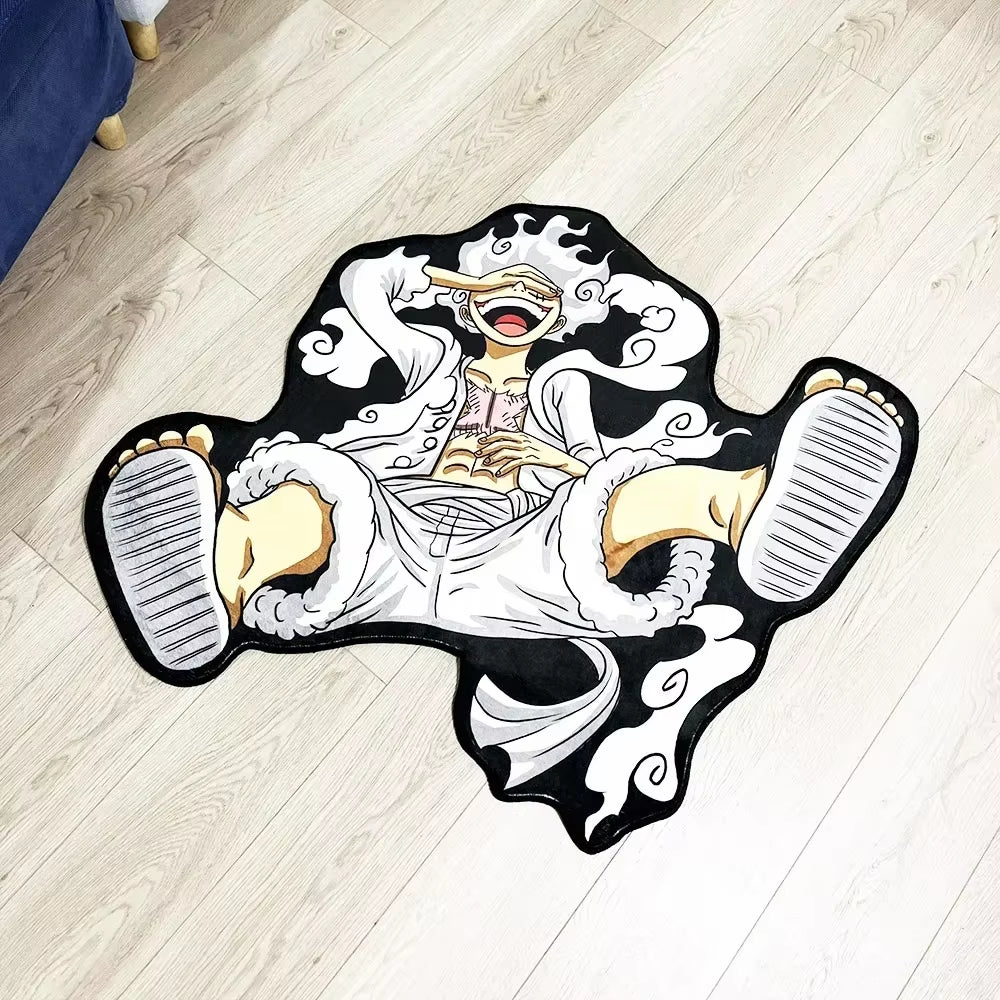 One Piece Anime Rug Luffy Figure Popular Style Customize Cartoon Rug Handmade Carpet Area Rug Pet Mat for Home Decor