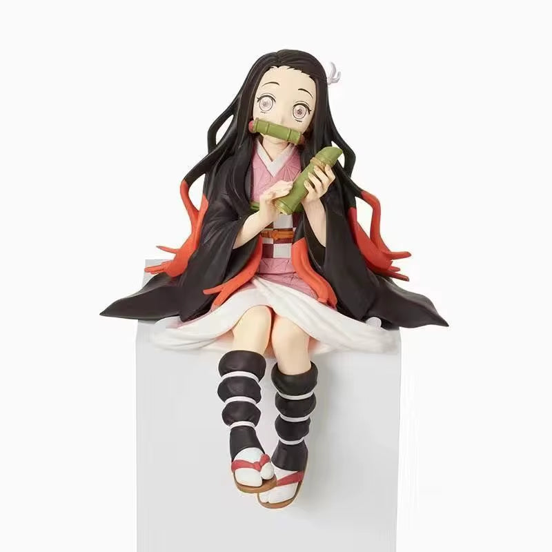 Kimetsu No Yaiba - Rice Ball Tanjiro Nezuko Zenitsu Decorations for Desktop PC Case and Car Anime Figure Model Doll Toy Gift