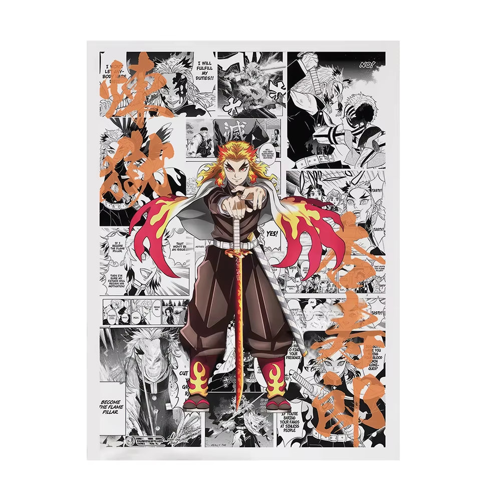 Demon Slayer Wall Art Poster Demon Slayer Canvas Art Prints Demon Slayer Wall Decor Picture Demon Slayer Canvas Painting