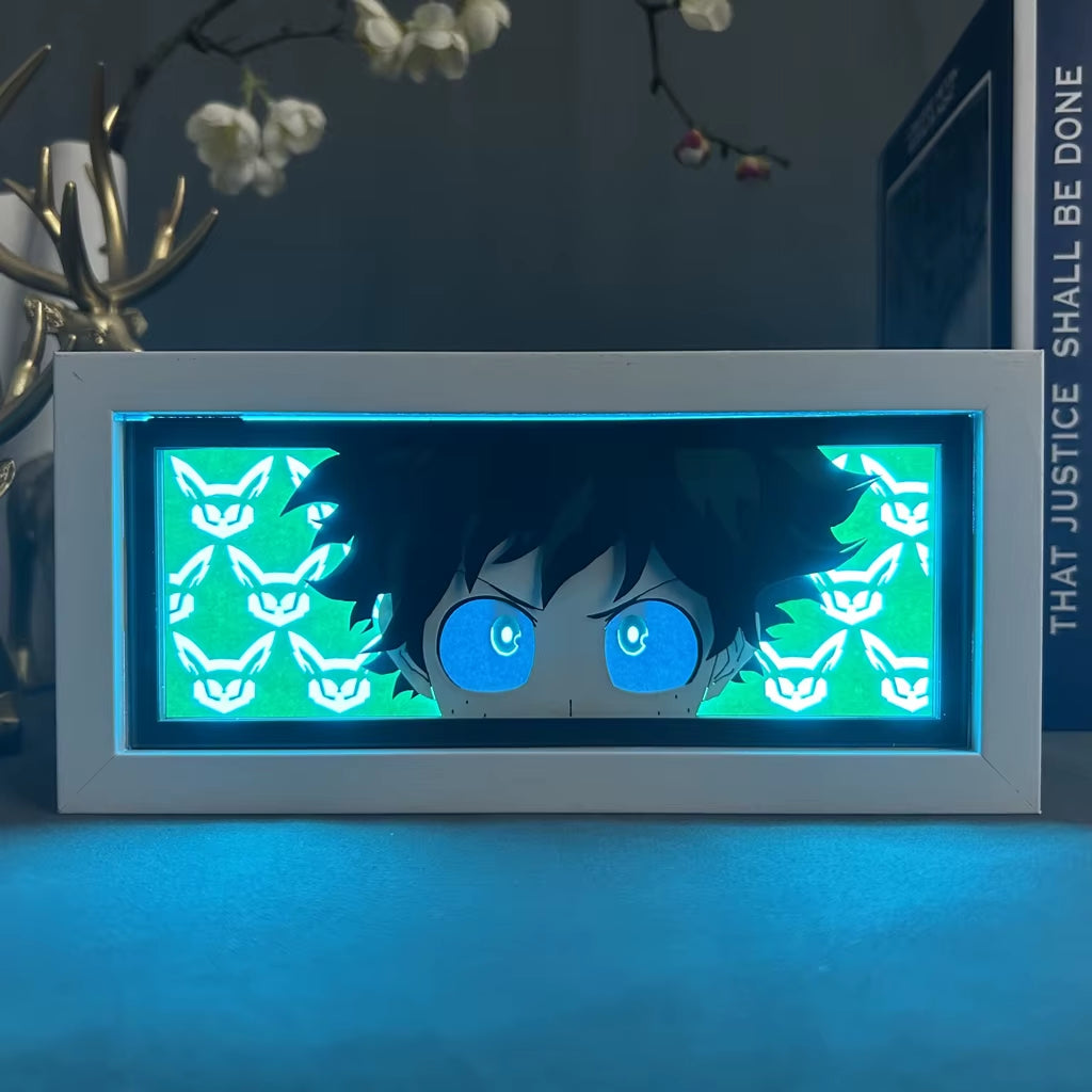 Anime Decoration Light Box My Hero Academia Bedroom Decor Manga Papercut Lamp for Children'S Room Izuku Lightbox Gaming Lighting