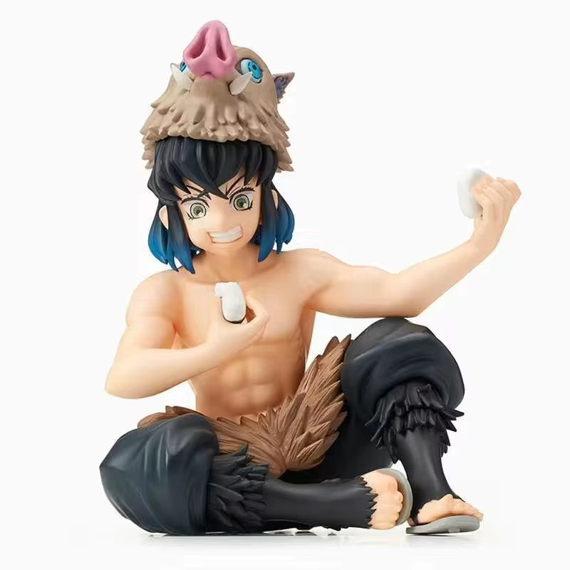 Kimetsu No Yaiba - Rice Ball Tanjiro Nezuko Zenitsu Decorations for Desktop PC Case and Car Anime Figure Model Doll Toy Gift
