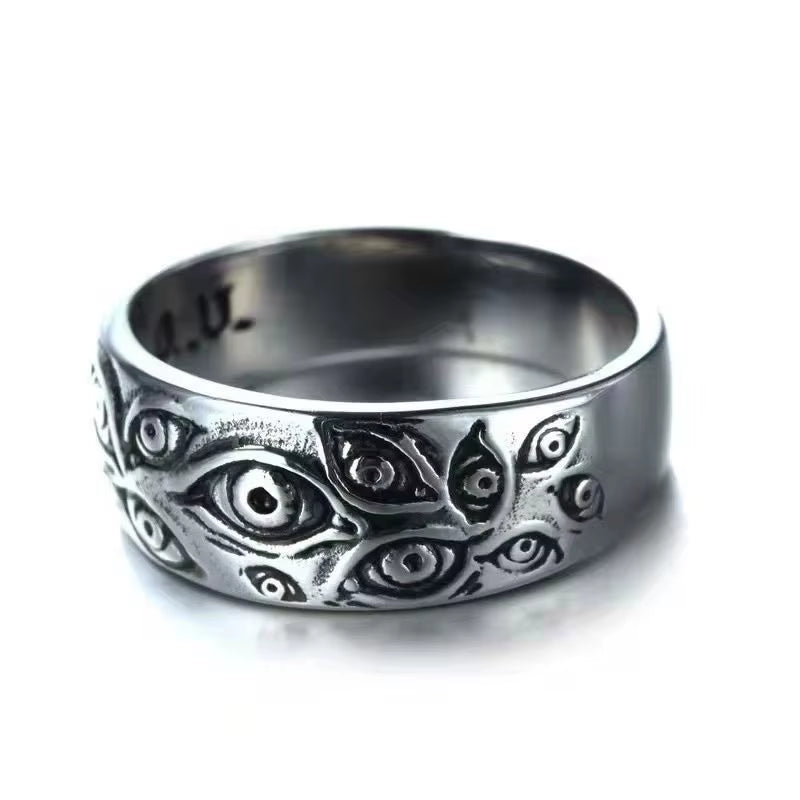 Anime Jujutsu Kaisen Ring Unisex Black Dead Eye Ring Cosplay Fashion Personality Jewelry Accessories Gift