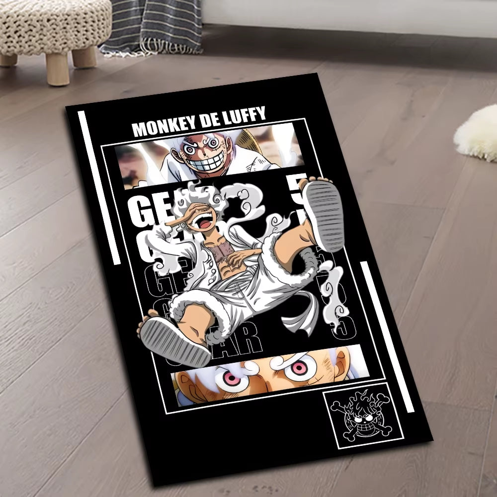 One Piece Anime Rug Luffy Figure Popular Style Customize Cartoon Rug Handmade Carpet Area Rug Pet Mat for Home Decor