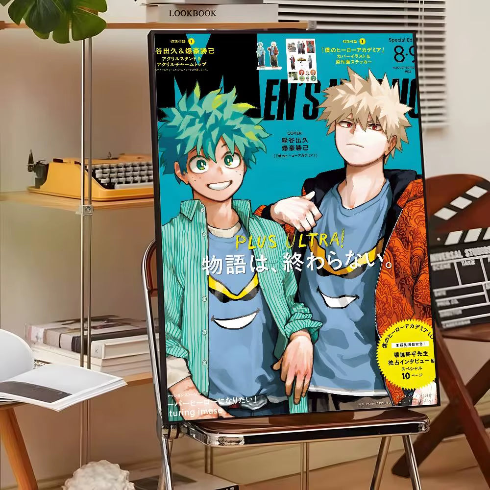 My Hero A-Academia Deku Classic Movie Poster Canvas HD Aesthetic Printing Paper Wall Art for Living Room Bar Fashion Home Decor