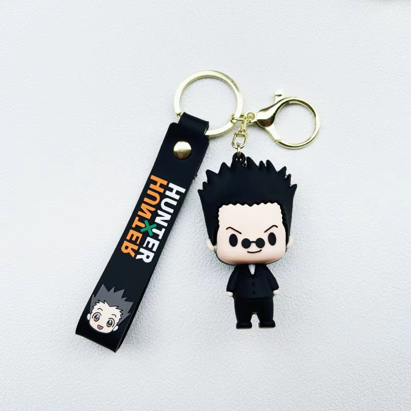 Anime Hunter X Hunter Keychain Silicone Figure Car Keychains Key Chain Pendant Keyring Accessories Holder Bag Jewelry Gifts