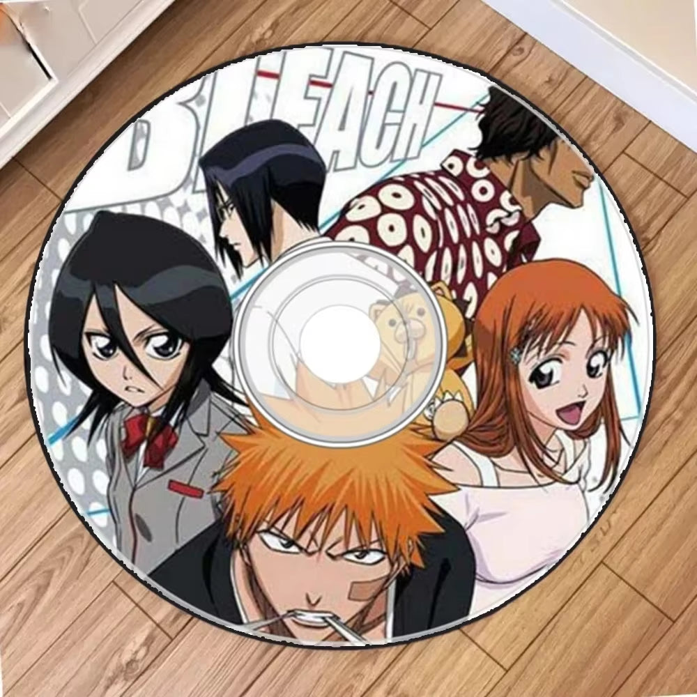 Anime CD Circular Carpet Cartoon Mat Living Room Sofa Room Bed Rug Bedroom Carpets Home Decor Rugs Friend'S Gift