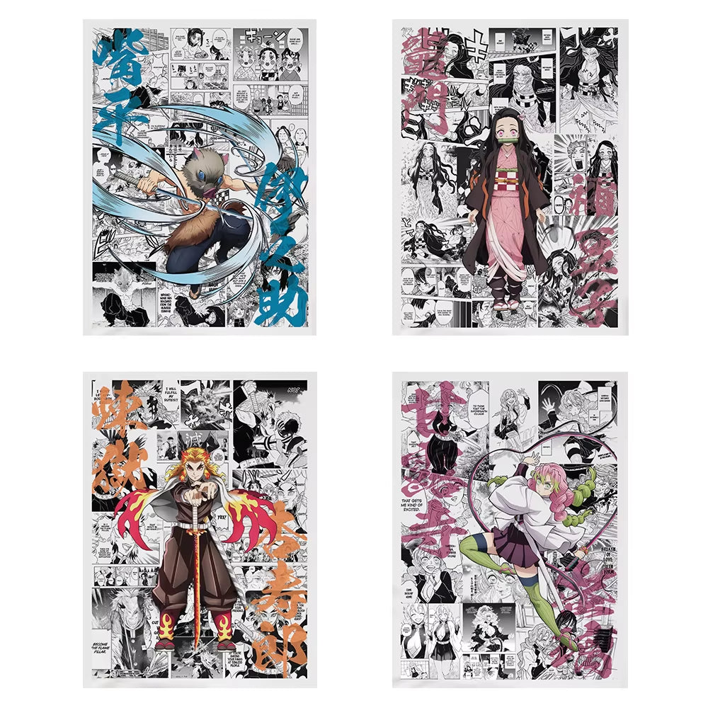 Demon Slayer Wall Art Poster Demon Slayer Canvas Art Prints Demon Slayer Wall Decor Picture Demon Slayer Canvas Painting