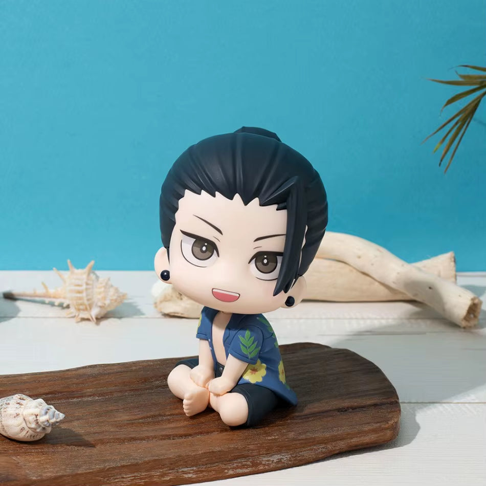 Anime JJK Figure Geto Suguru Look up Figure Q Edition Satoru Gojo Figure Geto and Gojo Action Figure Sitting Pose Model Toy Gift