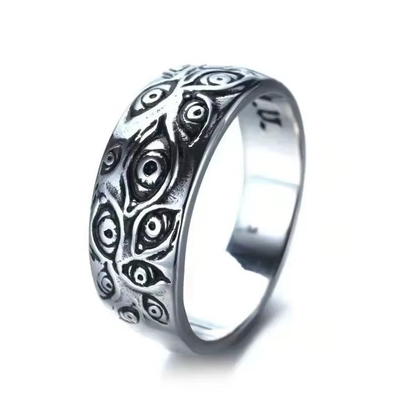 Anime Jujutsu Kaisen Ring Unisex Black Dead Eye Ring Cosplay Fashion Personality Jewelry Accessories Gift
