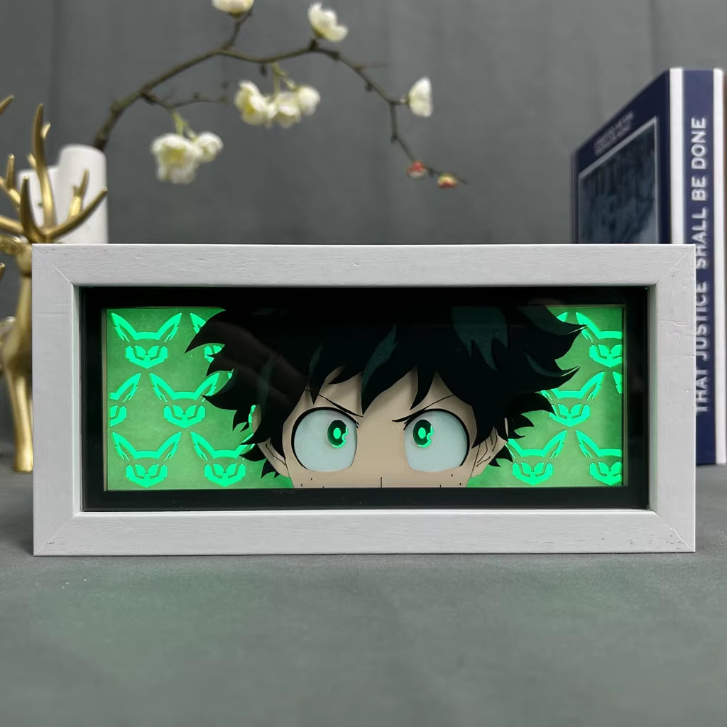 Anime Decoration Light Box My Hero Academia Bedroom Decor Manga Papercut Lamp for Children'S Room Izuku Lightbox Gaming Lighting