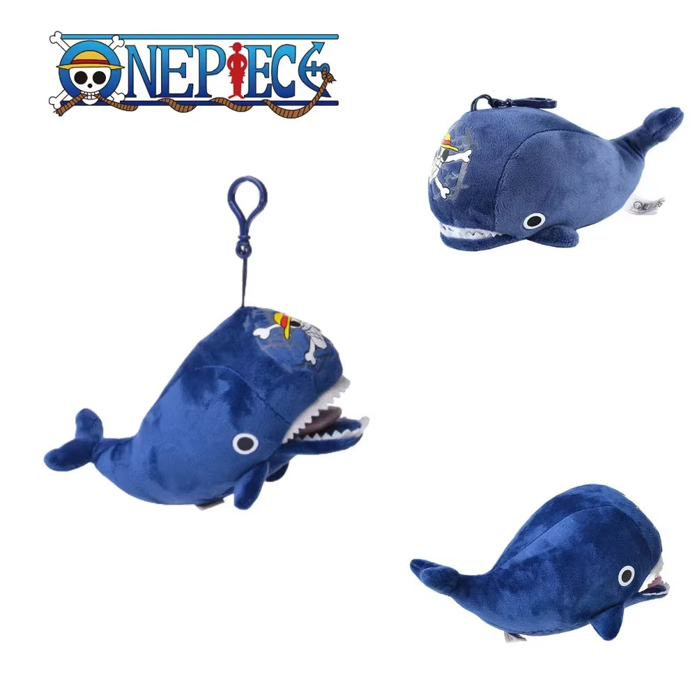 One Piece Laboon Plush Toy Pendant Raab Anime Whale Marine Animal Soft Stuffed Doll Keychain Accessories Birthday Gift