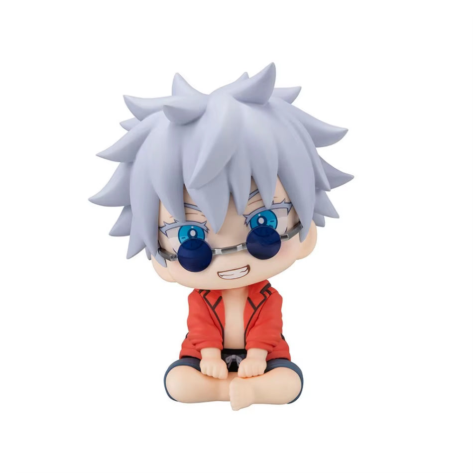 Anime JJK Figure Geto Suguru Look up Figure Q Edition Satoru Gojo Figure Geto and Gojo Action Figure Sitting Pose Model Toy Gift