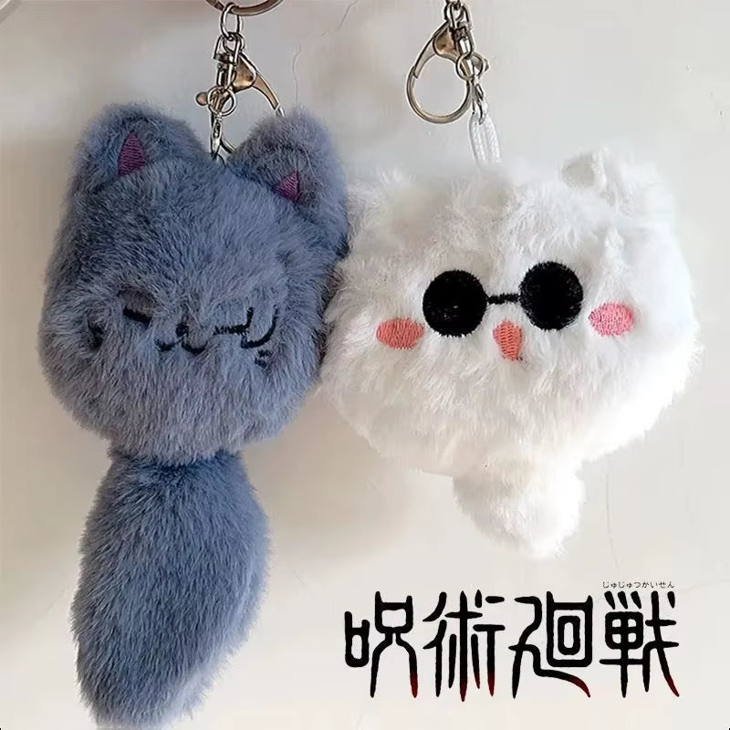 Jujutsu Kaisen Plush Doll Satoru Gojo Suguru Geto Couple Keychain Embroidered Stuffed Toy Trendy Anime Merchandise Cute Gift