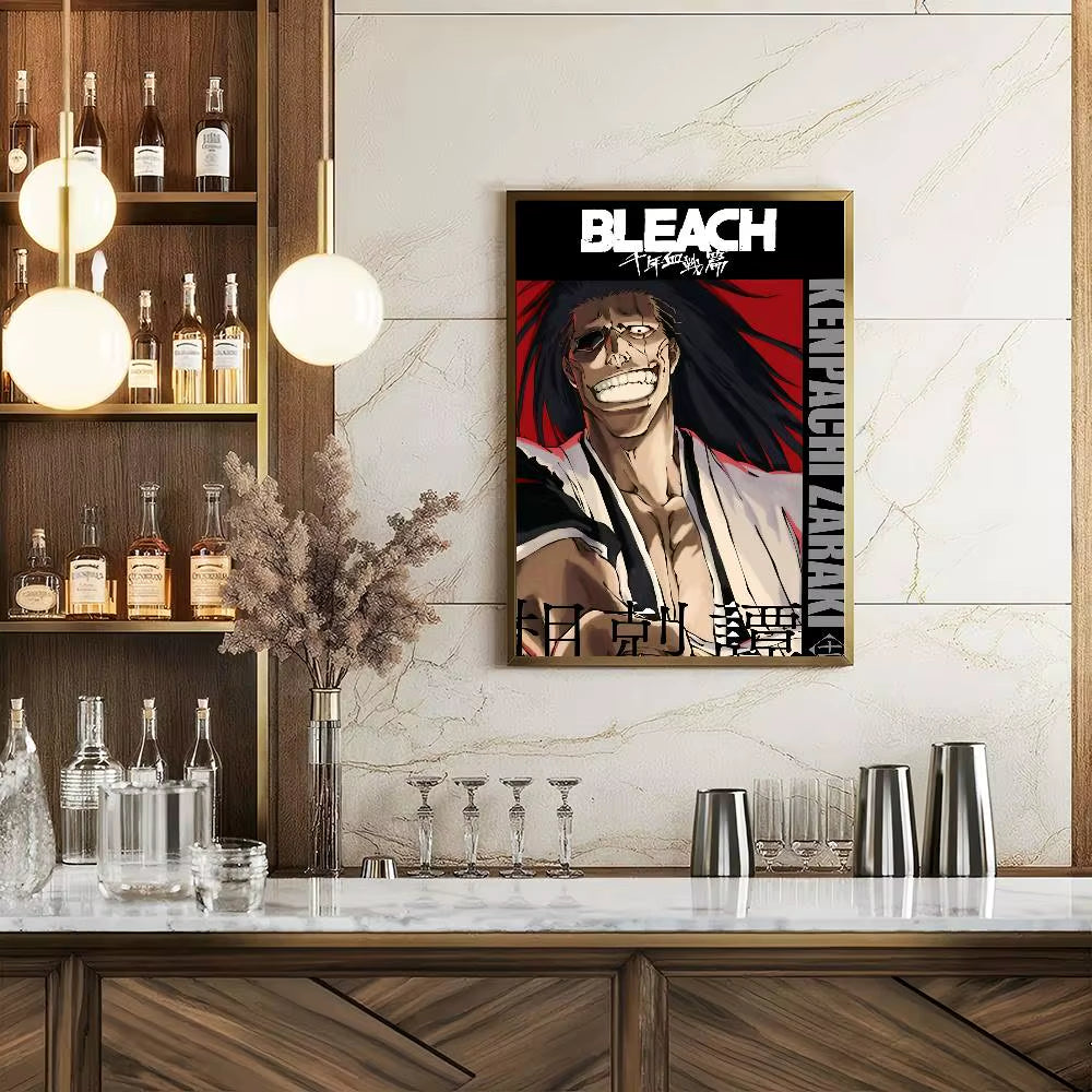 1PC Anime Bleach Poster Self-Adhesive Art Waterproof Paper Sticker Coffee House Bar Room Wall Decor