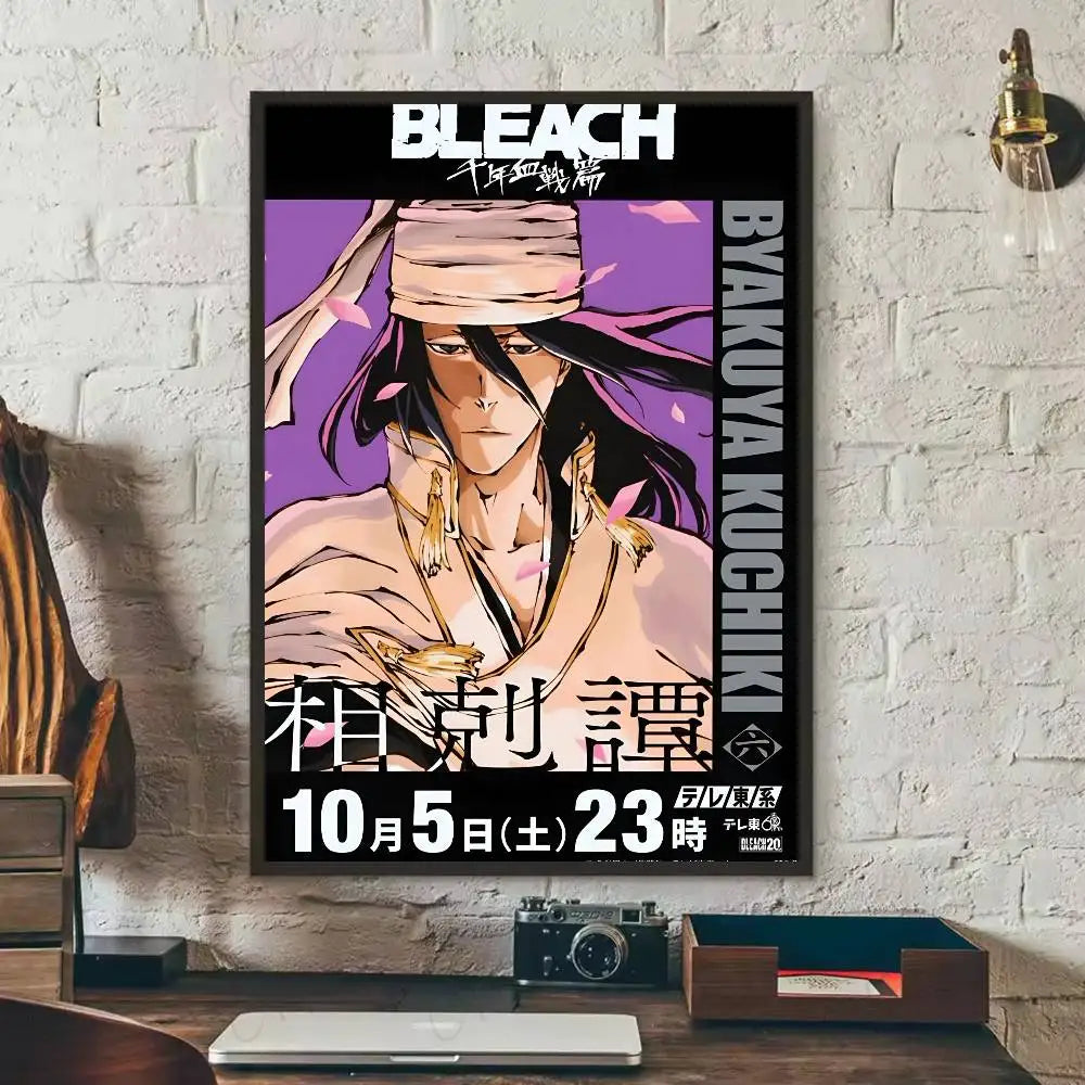 1PC Anime Bleach Poster Self-Adhesive Art Waterproof Paper Sticker Coffee House Bar Room Wall Decor