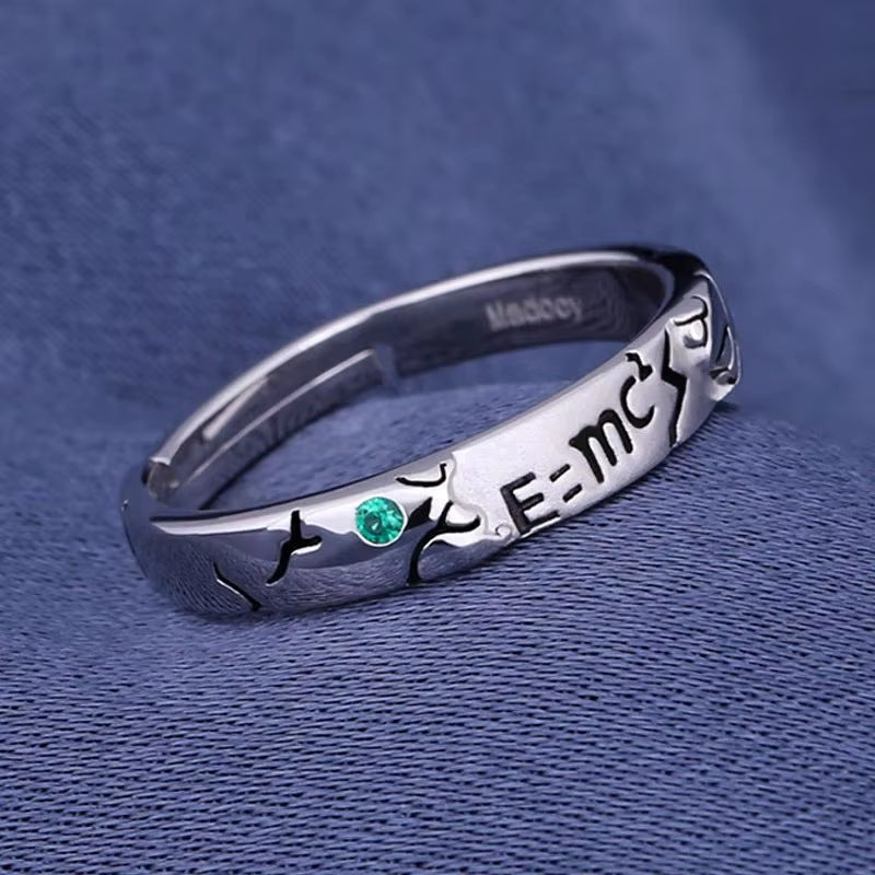 Anime Dr.Stone Ring Ishigami Senkuu Cosplay Unisex Adjustable Opening Rings Jewelry Props Accessories Gifts