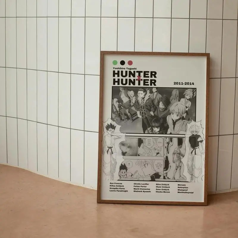 Hunter X Hunter Anime Poster - Hxh Gon Killua Poster - Hxh Poster - Hxh Anime Poster - Hunter X Hunter Wall Art - Hxh Print - Hisoka -Leoriono Frameless